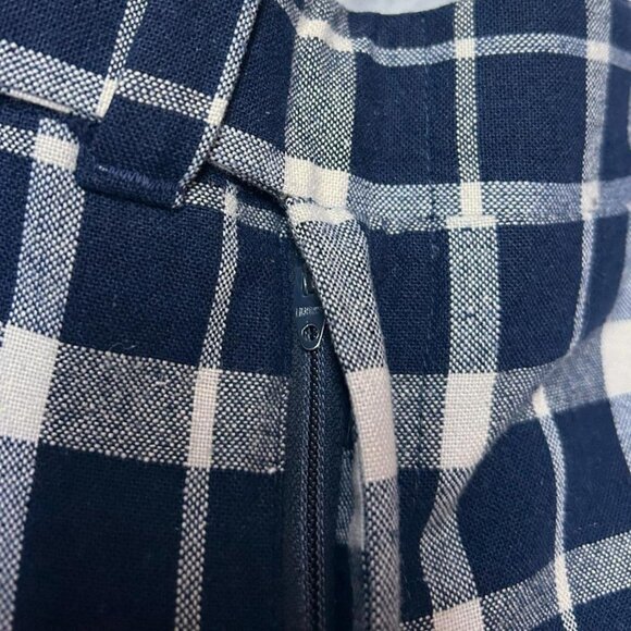 70s vintage highwaisted flare trousers plaid wool blend wide leg boho pants. - Picture 6 of 8